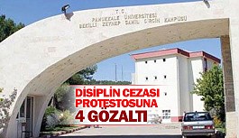 Disiplin cezası protestosuna 4 gözaltı