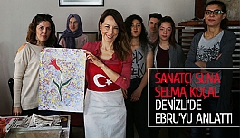Sanatçı Suna Selma Koçal Denizli’de Ebru’yu Anlattı