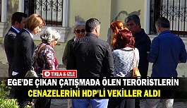 Ege'de çıkan çatışmada ölen teröristlerin cenazelerini HDP'li vekiller aldı