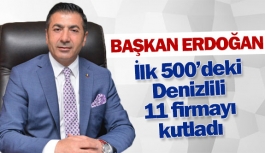 Başkan Erdoğan, ilk 500’deki Denizlili 11 firmayı kutladı