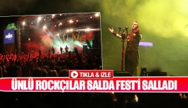 Ünlü rockçılar Salda Fest’i salladı