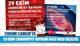 Forum Çamlık’ta 29 Ekim Cumhuriyet Bayramı dolu dolu geçecek