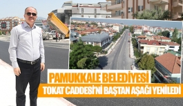 Pamukkale Belediyesi Tokat Caddesi’ni baştan aşağı yeniledi