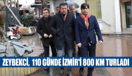 Zeybekci,  110 günde İzmir'i 800 km turladı