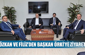 Özkan ve Filiz’den Başkan Örki’ye ziyaret