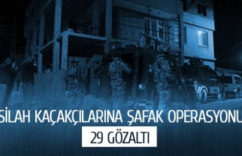 Silah kaçakçılarına şafak operasyonu; 29 gözaltı