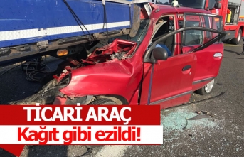 Ticari araç sürücüsü korkunç kazada hayatını kaybetti!