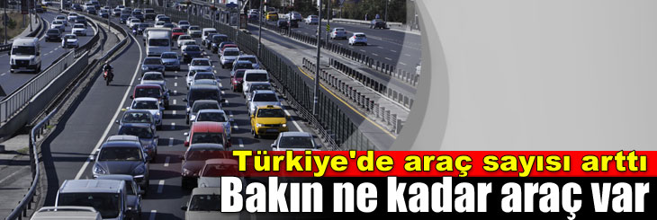 Türkiye'de araç sayısı arttı