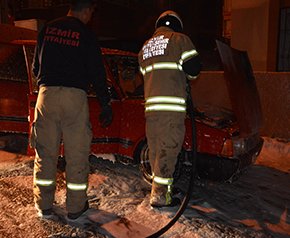 LPG'li araç yangını mahalle sakinlerini korkuttu