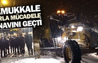 Pamukkale karla mücadele sınavı geçti