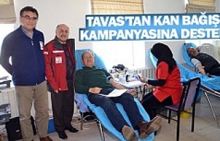 Tavas’tan kan bağışı kampanyasına destek