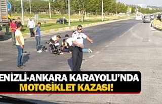 Denizli-Ankara Karayolu’nda motosiklet kazası