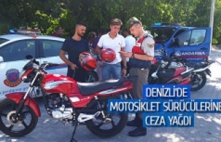 Denizli’de motosiklet sürücülerine ceza yağdı