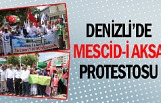 Denizli’de Mescid-i Aksa protestosu