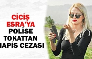 Ciciş Esra’ya polise tokattan hapis cezası