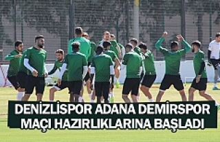 Denizlispor Adana Demirspor maçı hazırlıklarına...