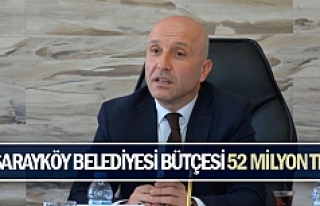 Sarayköy Belediyesi bütçesi 52 Milyon TL