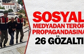 Sosyal medyadan terör propagandasına 26 gözaltı