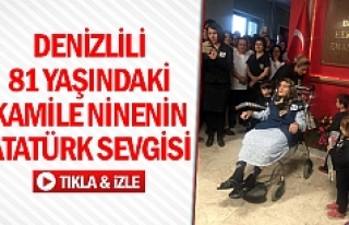 Denizlili 81 yaşındaki Kamile ninenin Atatürk sevgisi