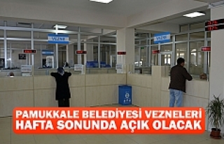 Pamukkale Belediyesi vezneleri hafta sonunda açık...