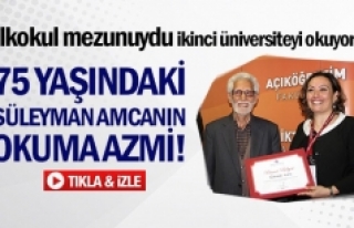 75 yaşındaki Süleyman amcanın okuma azmi!