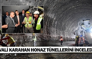 Vali Karahan Honaz tünellerini inceledi