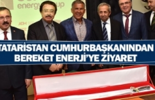 Tataristan cumhurbaşkanından Bereket Enerji’ye...