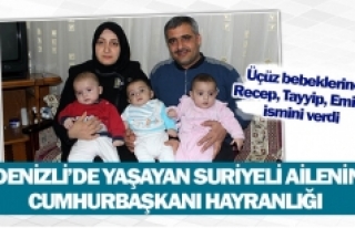 Denizli’de yaşayan Suriyeli ailenin Cumhurbaşkanı...