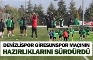 Denizlispor Giresunspor maçının hazırlıklarını...