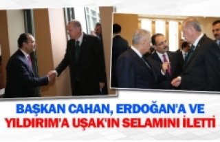 Başkan Cahan, Erdoğan'a ve Yıldırım'a...