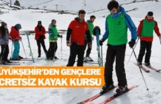 Büyükşehir’den gençlere ücretsiz kayak kursu