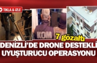 Denizli’de drone destekli uyuşturucu operasyonu