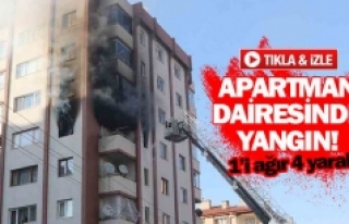 Apartman dairesinde yangın!