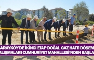 Sarayköy’de ikinci etap doğal gaz hattı döşeme...