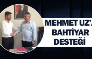 Mehmet Uz’a Bahtiyar desteği