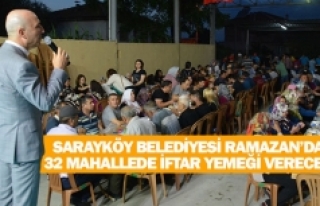 Sarayköy Belediyesi Ramazan’da 32 mahallede iftar...