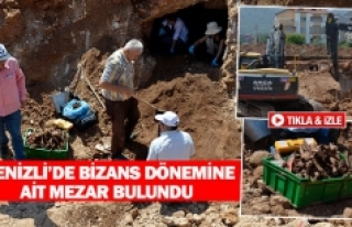 Denizli’de Bizans dönemine ait mezar bulundu 