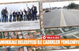 Pamukkale Belediyesi ile caddeler yenileniyor