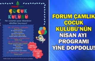 Forum Çamlık çocuk kulübü’nün nisan ayı programı...