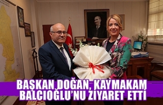 Başkan Şeniz doğan, kaymakam Balcıoğlu’nu ziyaret...