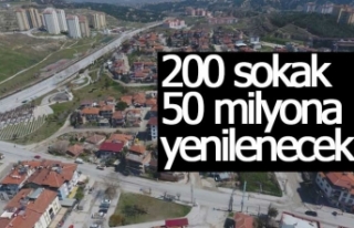 200 sokak 50 milyona yenilenecek