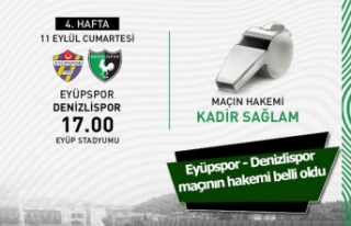 Eyüpspor - Denizlispor maçının hakemi belli oldu