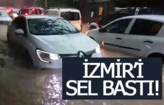 İzmir’i sağanak vurdu: Urla’da sokaklar göle...