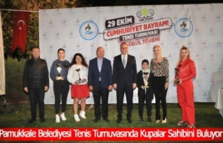 Pamukkale Belediyesi Tenis Turnuvasında Kupalar Sahibini...