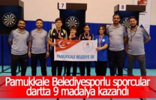Pamukkale Belediyesporlu sporcular dartta 9 madalya...