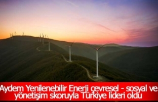 Aydem Yenilenebilir Enerji çevresel - sosyal - yönetişim...