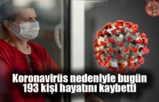 Koronavirüs nedeniyle bugün 193 kişi hayatını...