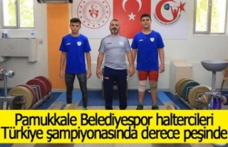 Pamukkale Belediyespor haltercileri Türkiye şampiyonasında...