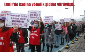 İzmir'de kadına yönelik şiddet yürüyüşü