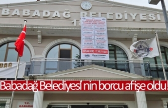 Babadağ Belediyesi’nin borcu afişe oldu!